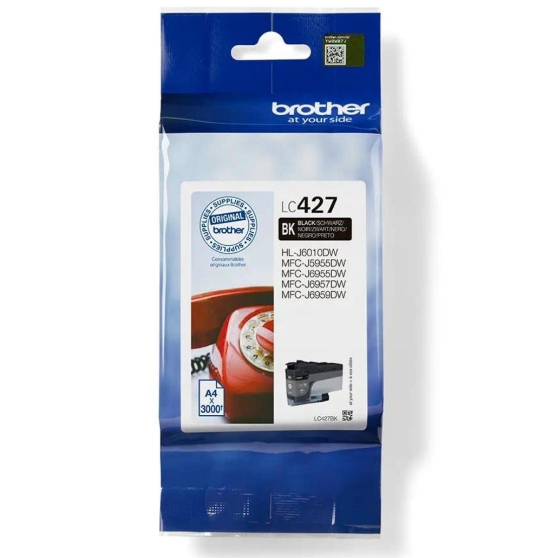 ‏ראש דיו שחור Brother LC427BK מקורי