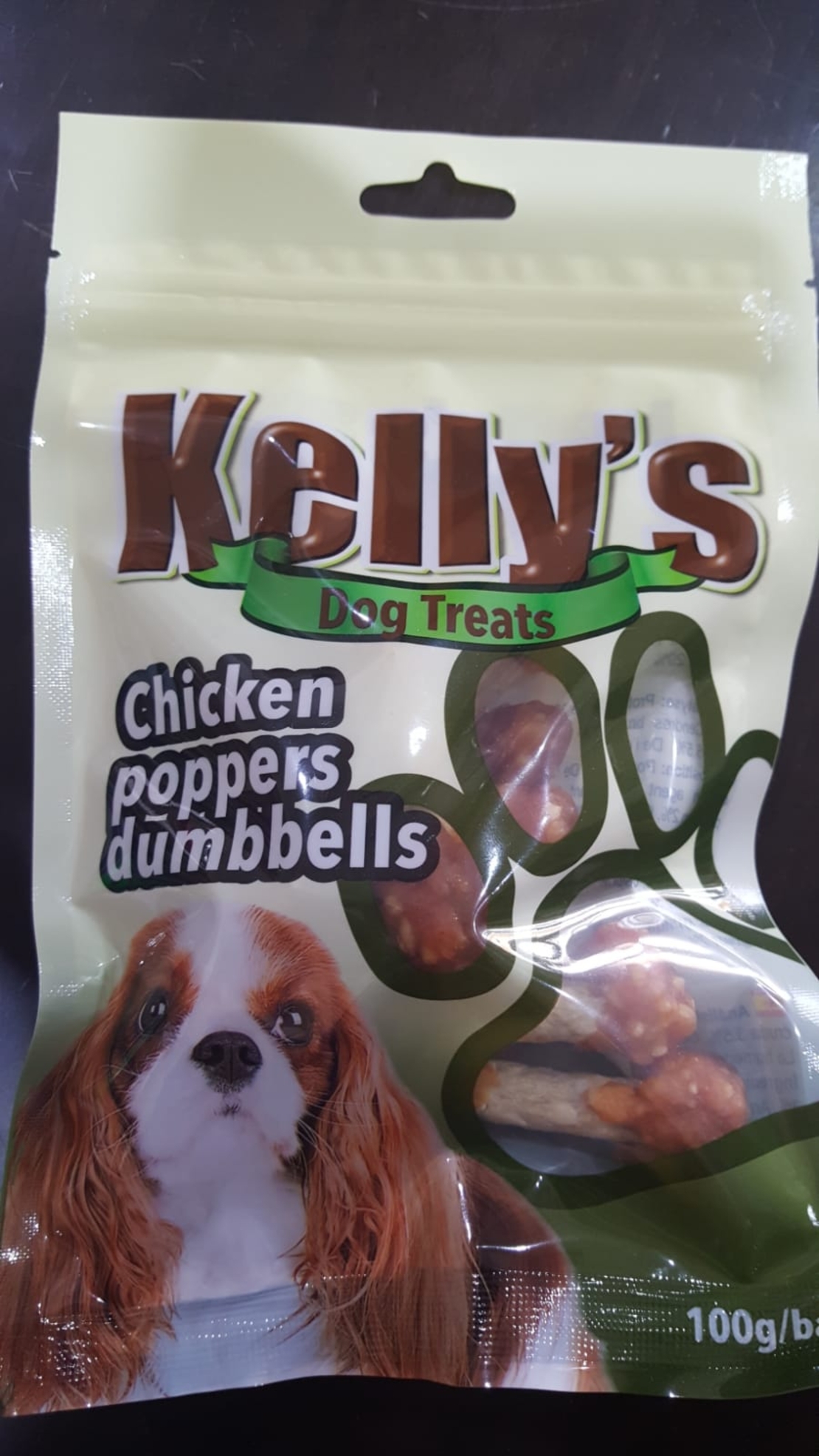 חטיף משלים לכלבים- משקולות עוף chicken poppers dumbbells