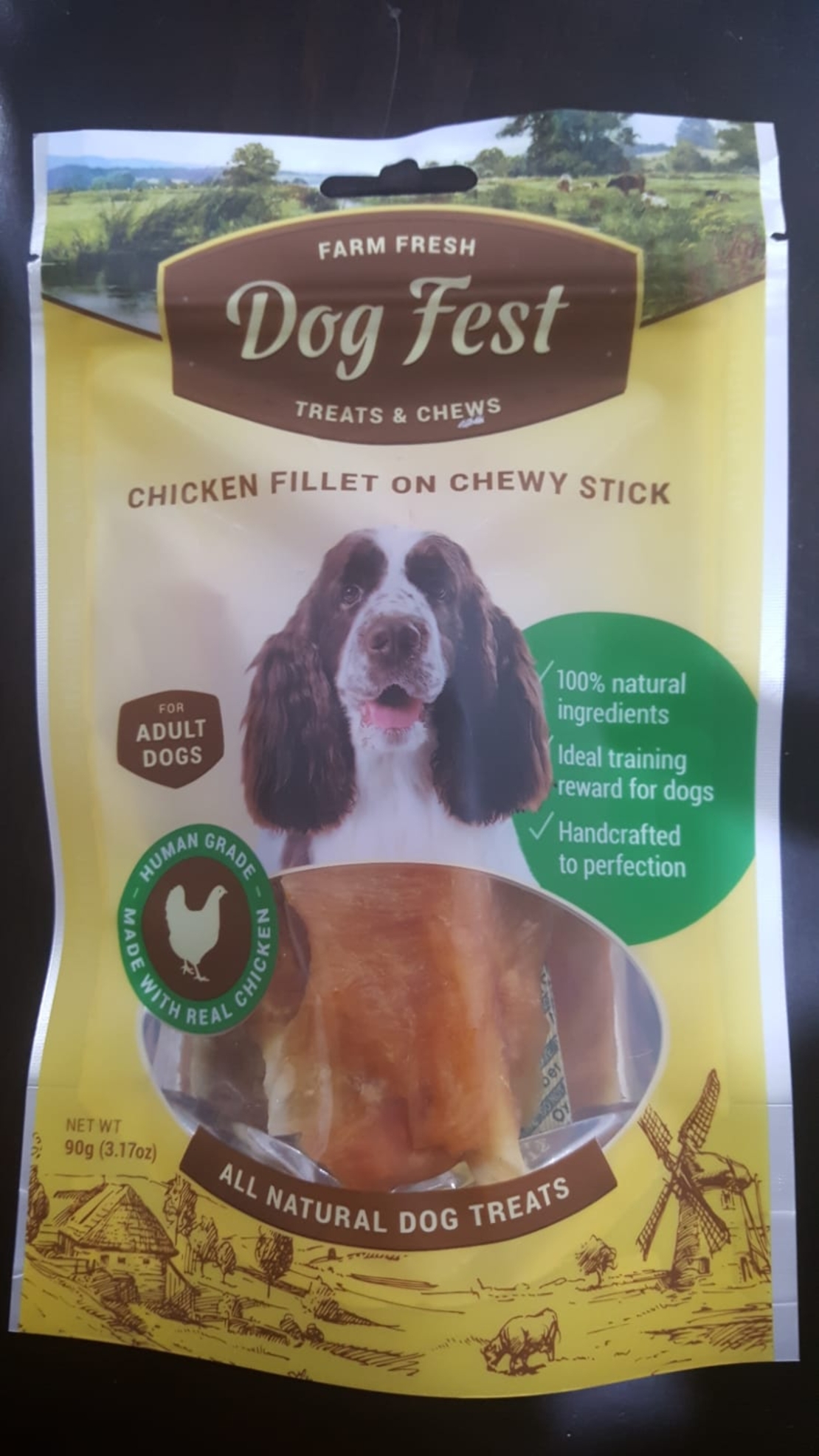 פילה עוף במקל לעיסה chicken fillet on chewy stick