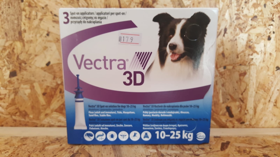 Vectra 3D  תמיסת טפטוף לכלבים 10-25 קג