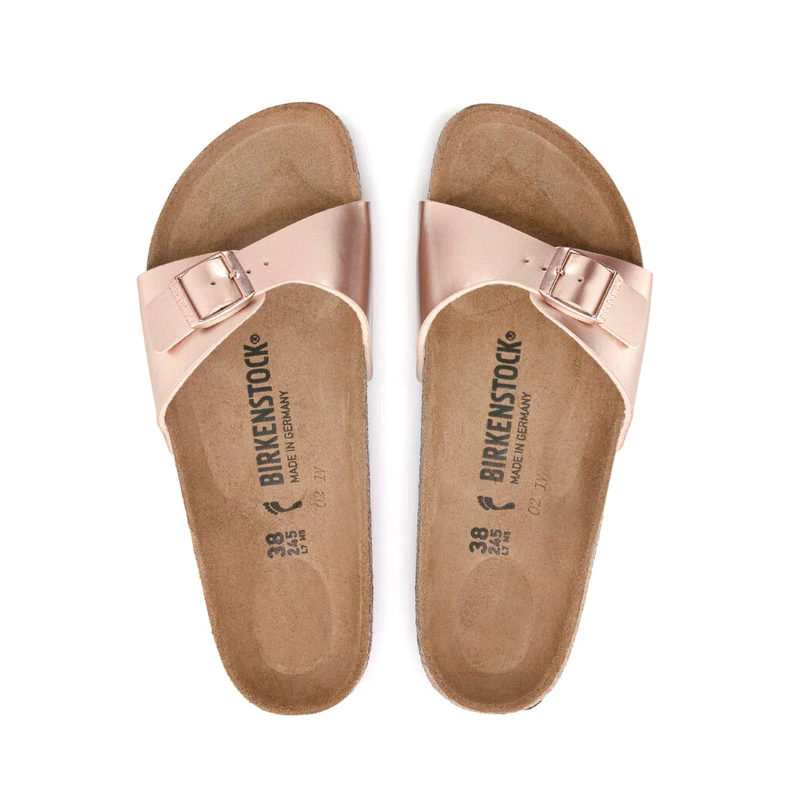 בירקנשטוק - כפכפי נשים Birkenstock Madrid צבע ורוד קופר