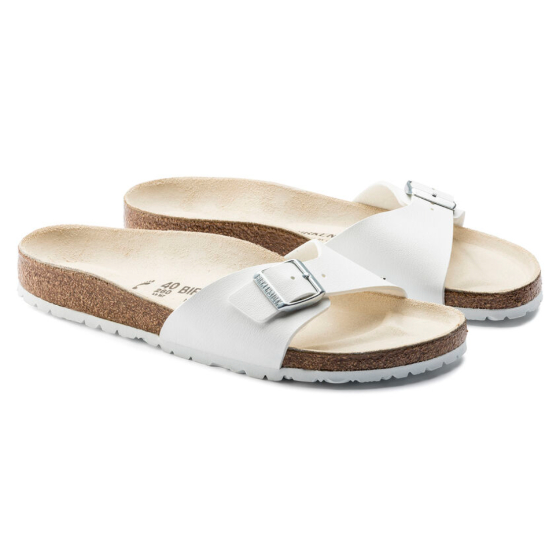 בירקנשטוק - כפכפי נשים Birkenstock Madrid צבע לבן