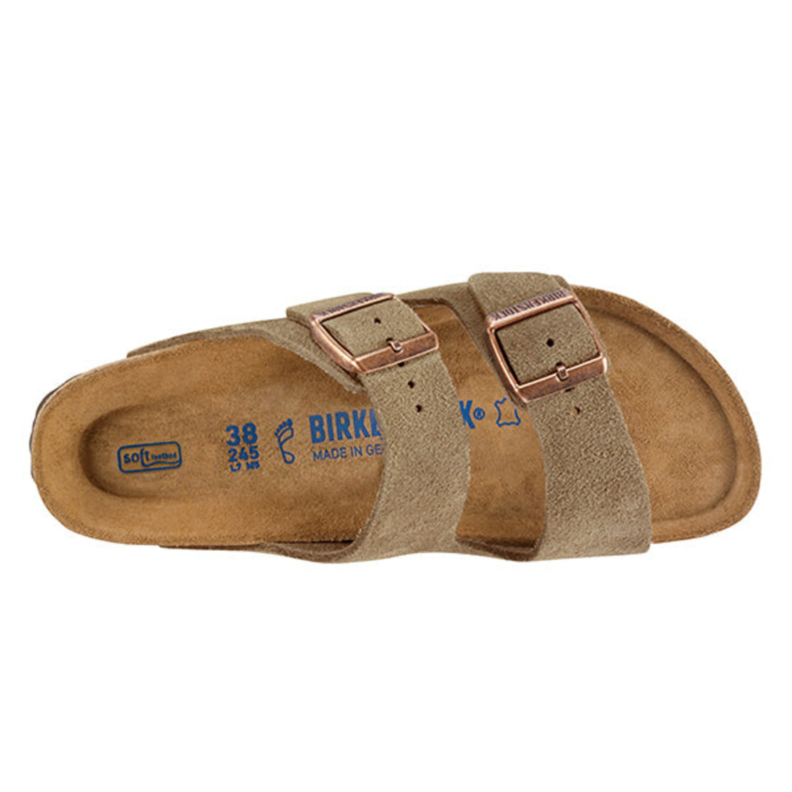 Birkenstock בירקנשטוק כפכפי יוניסקס אריזונה בז Birkenstock Arizona Taupe Suede