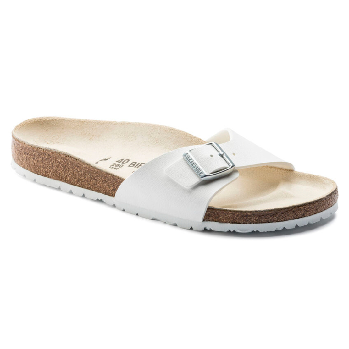 בירקנשטוק - כפכפי נשים Birkenstock Madrid צבע לבן
