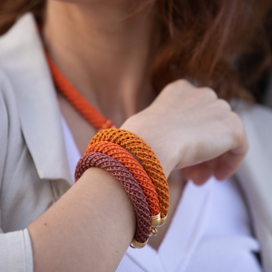 Statement Crocheted Bracelet  | Galia