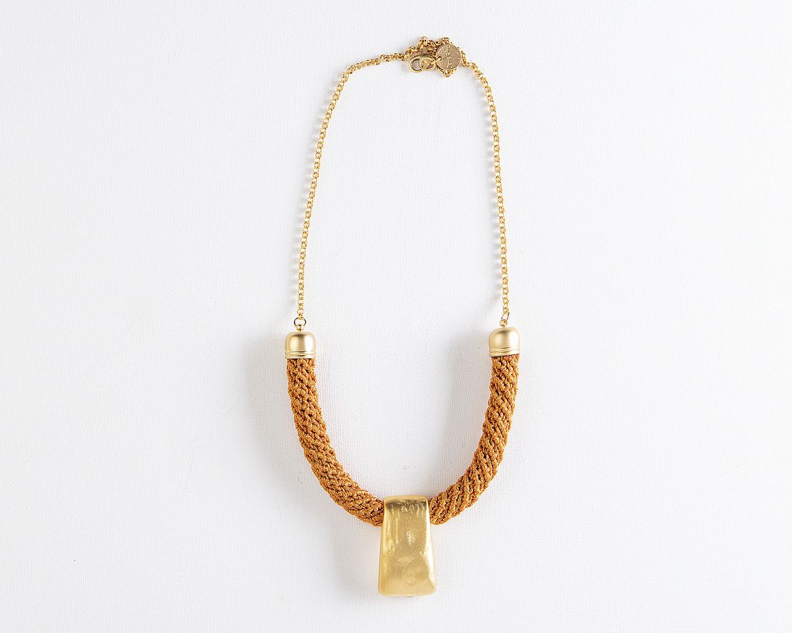 Orange and Gold Necklace | Shira