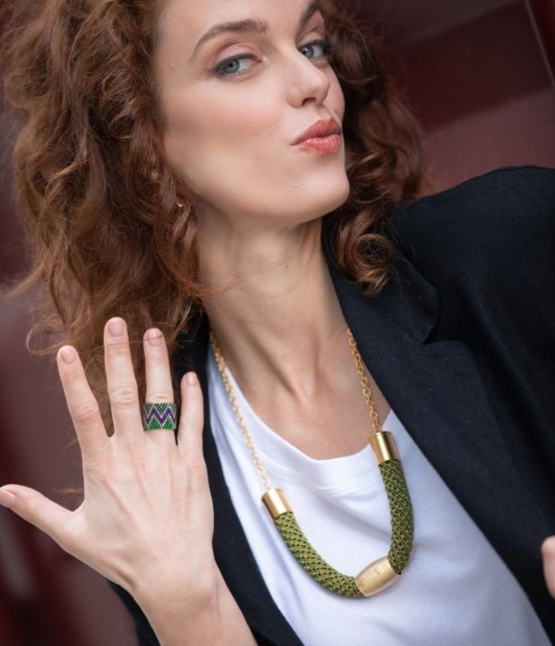 Colorful Zig Zag Ring | Shachar