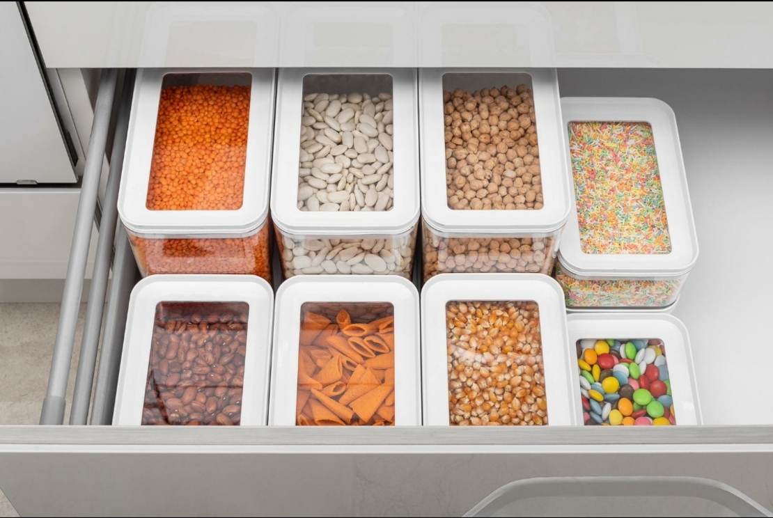 קופסאות אחסון אקרילים 1.75 ליטר