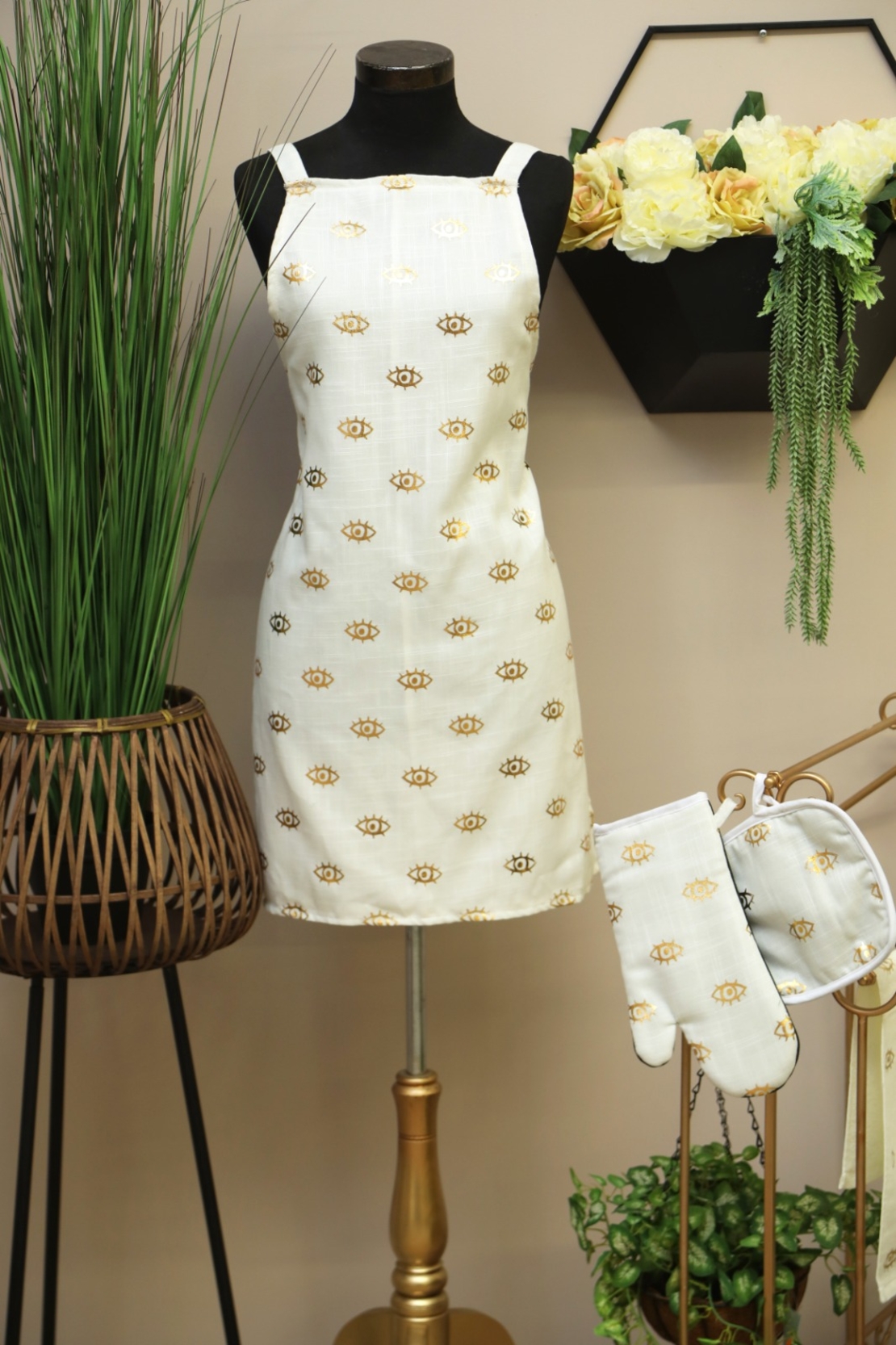 סט סינר כפפה ותחתית לסיר דסטיני