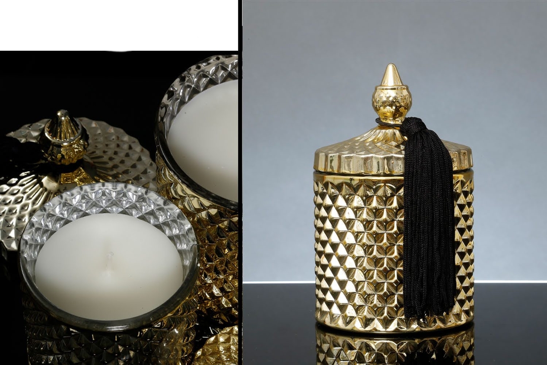 בונבוניירה גדולה עם נר ריחני 