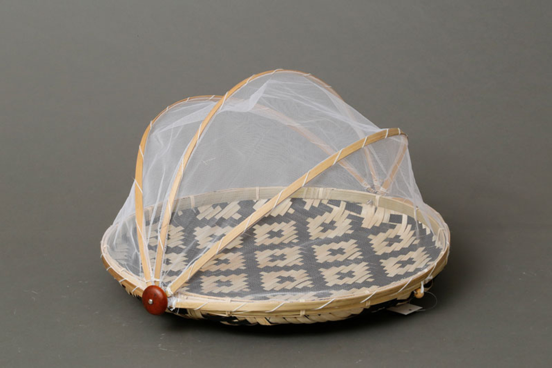 סלסלת קש במבוק להגשת לחם 