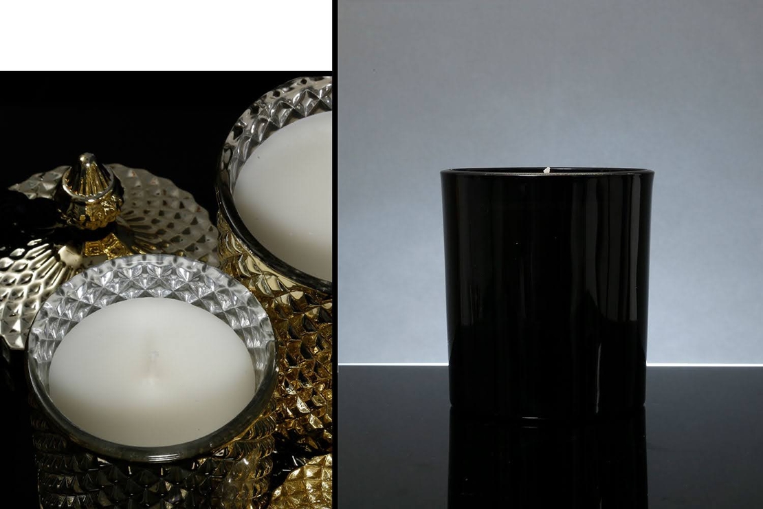 נר בכוס זכוכית 