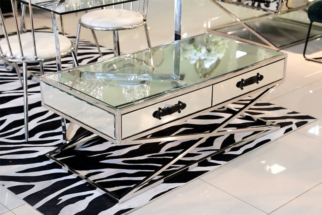 שולחן סלון מלבני מראה 