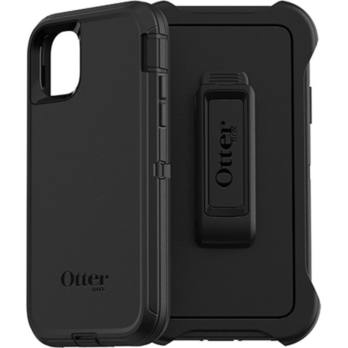כיסוי לאייפון 11 פרו מקס OtterBox Deffender שחור כולל מחזיק לחגורה