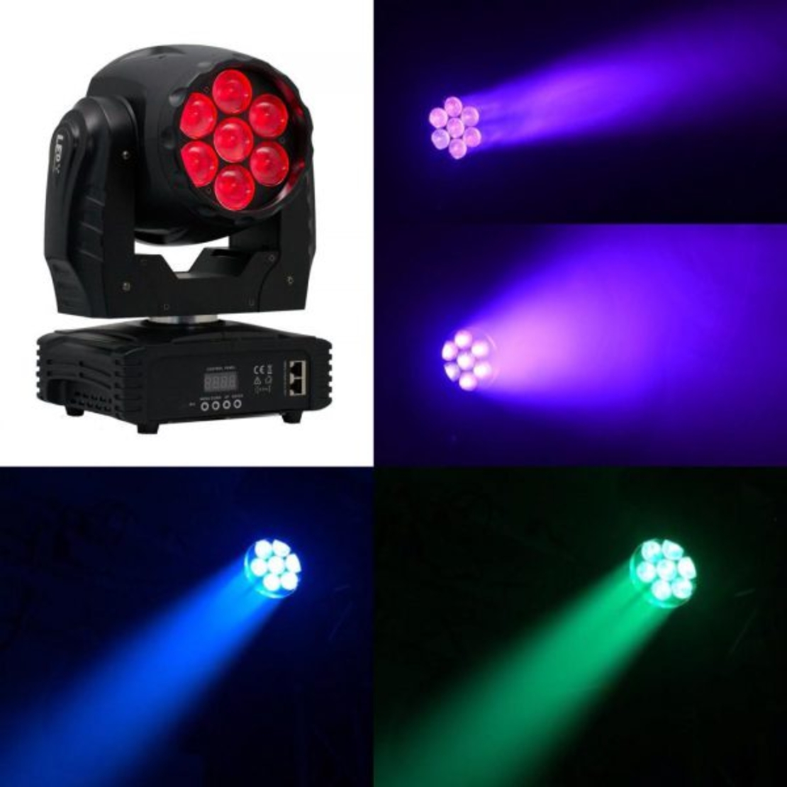 פנס מובינג לד זום SHADOW 7x15W RGBW