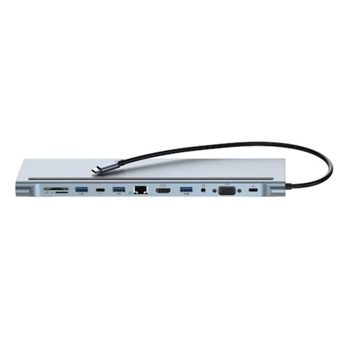 HUB010 מתאם 12 סוגי חיבורים עם חיבור TYPE-C
