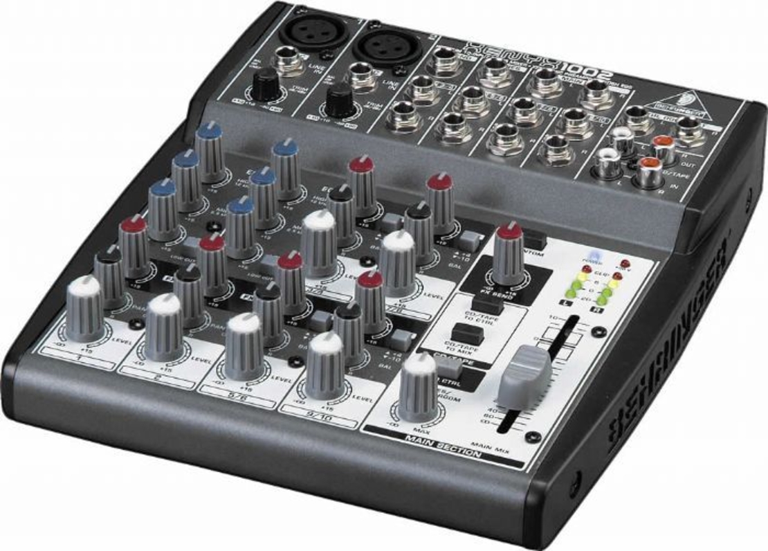 מיקסר איכותי ברינגר - גרמניה 6 ערוצים Behringer XENYX 1002