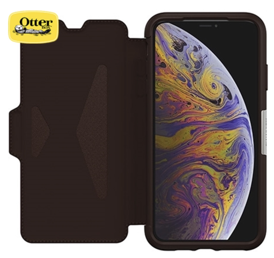 כיסוי OTTERBOX ל-IPHONE XS MAX דגם STRADA (צבע אספרסו)