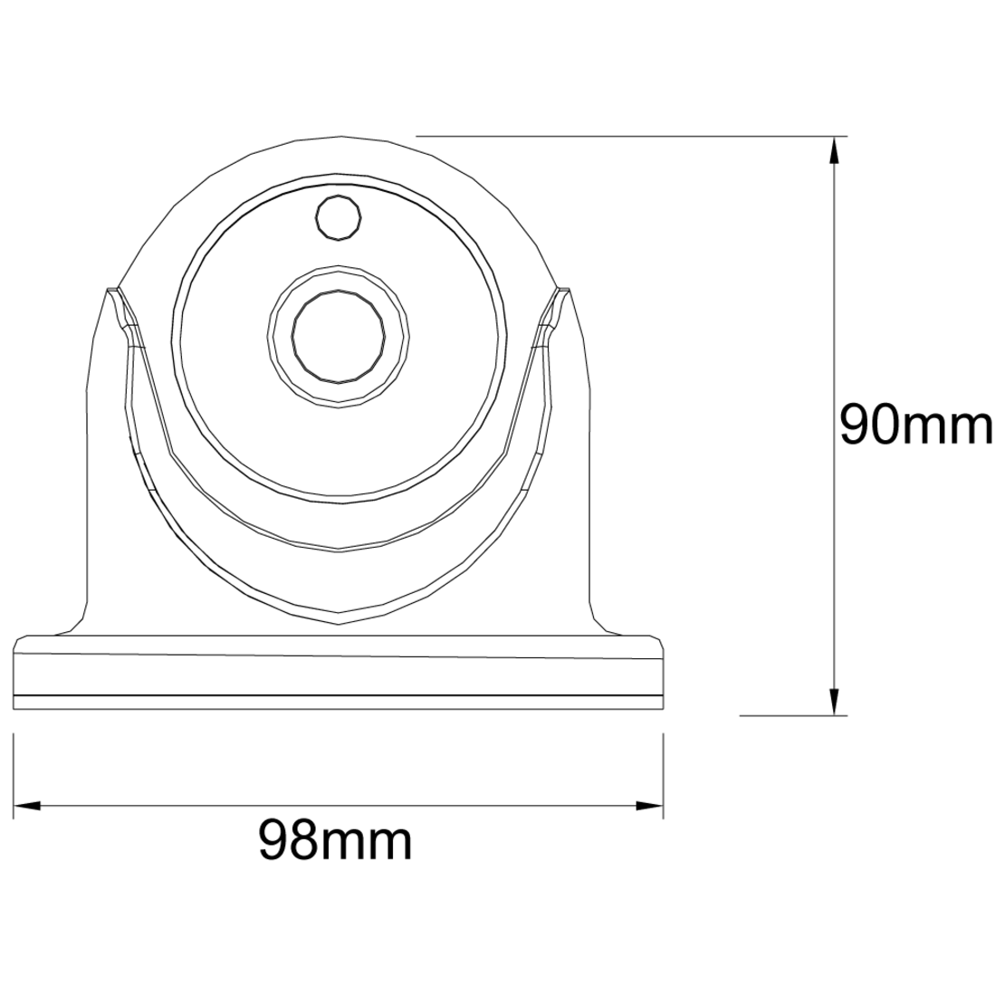 מצלמת אבטחה כיפה AHD, לראיית לילה, 1.3MP, לשימוש פנימי DI-380AB36