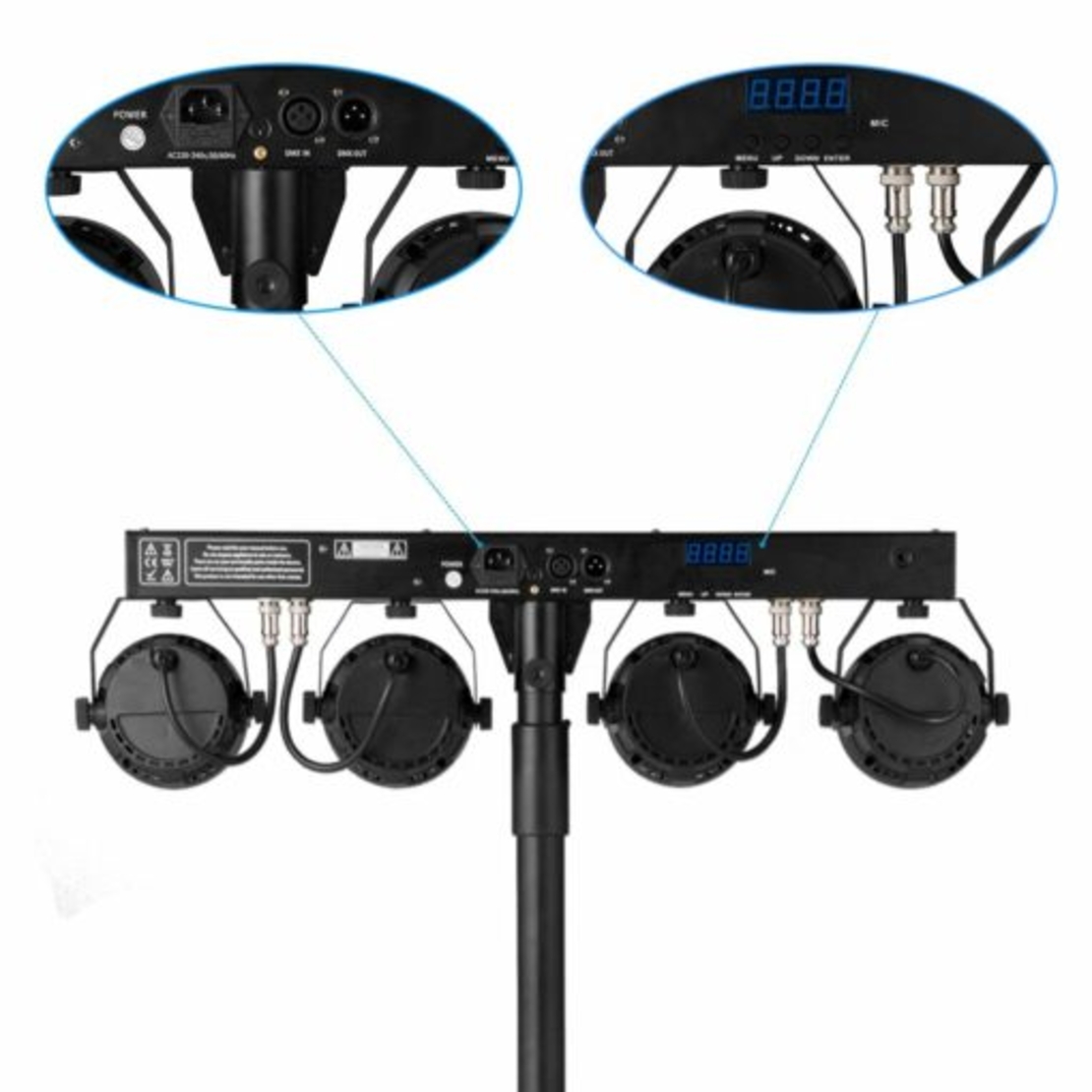ערכת תאורה למסיבות SHADOW 4PAR