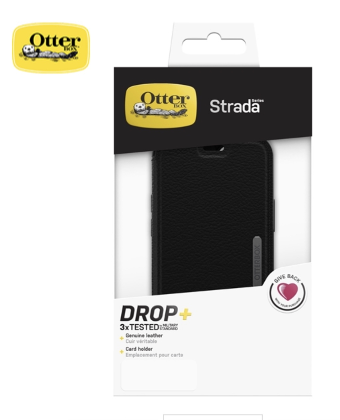 כיסוי OTTERBOX ל IPHONE 12 MINI דגם STRADA שחור