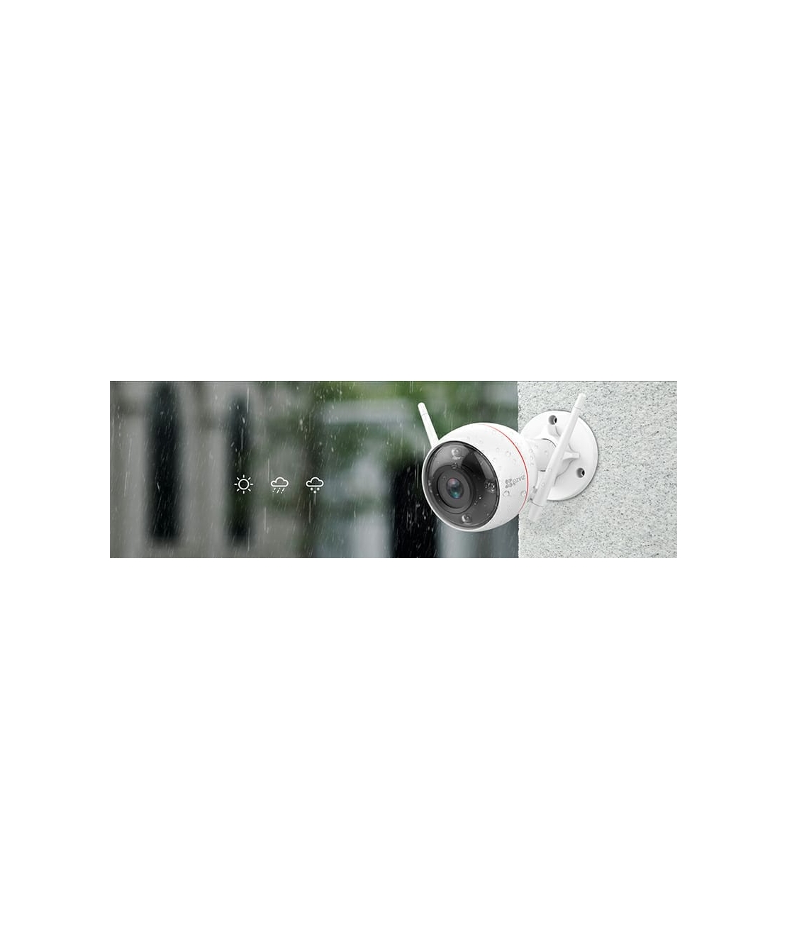 מצלמת אבטחה אלחוטית חיצונית Ezviz C3W Color Outdoor Smart WiFi Camera IP67