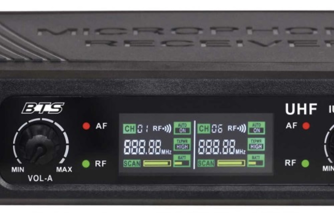 סט מיקרופונים אלחוטי בתדר BTS IU-1008N UHF