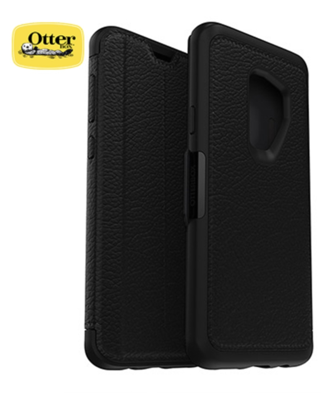 כיסוי ספר עורotterbox STRADA שחור ל GALAXY S9 PLUS