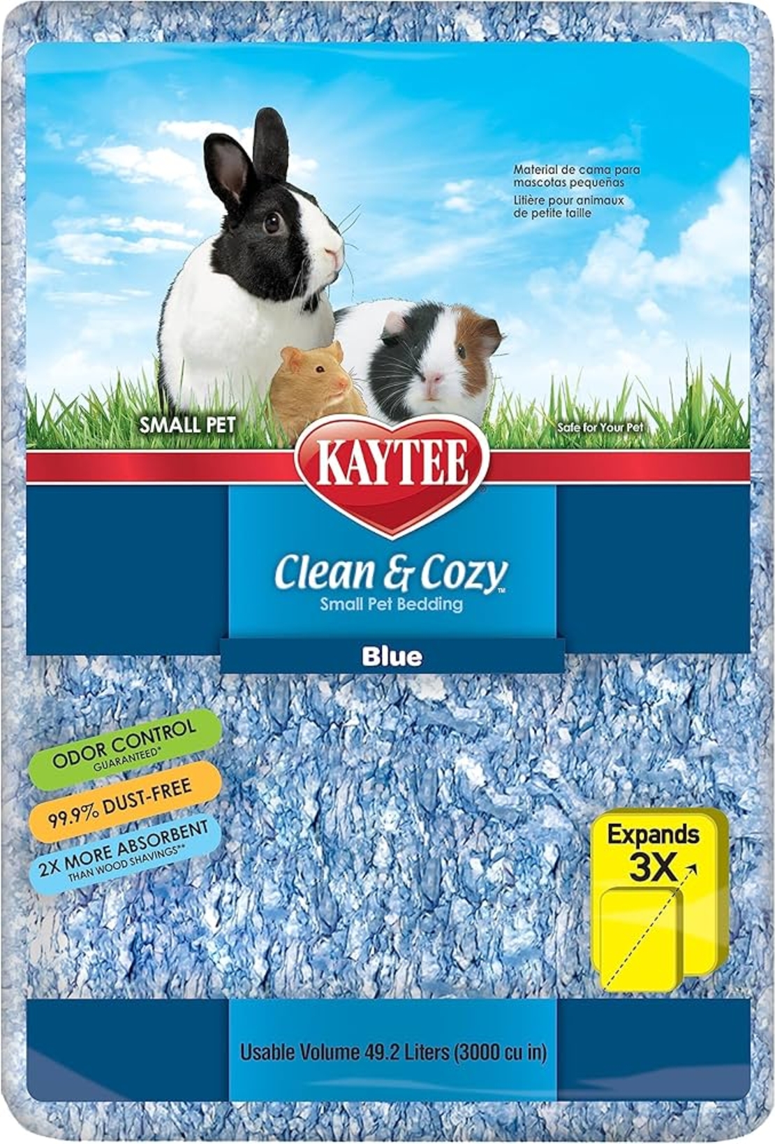 מצע נייר טבעי כחול למכרסמים – חברת קייטי (Kaytee) אריזת חיסכון