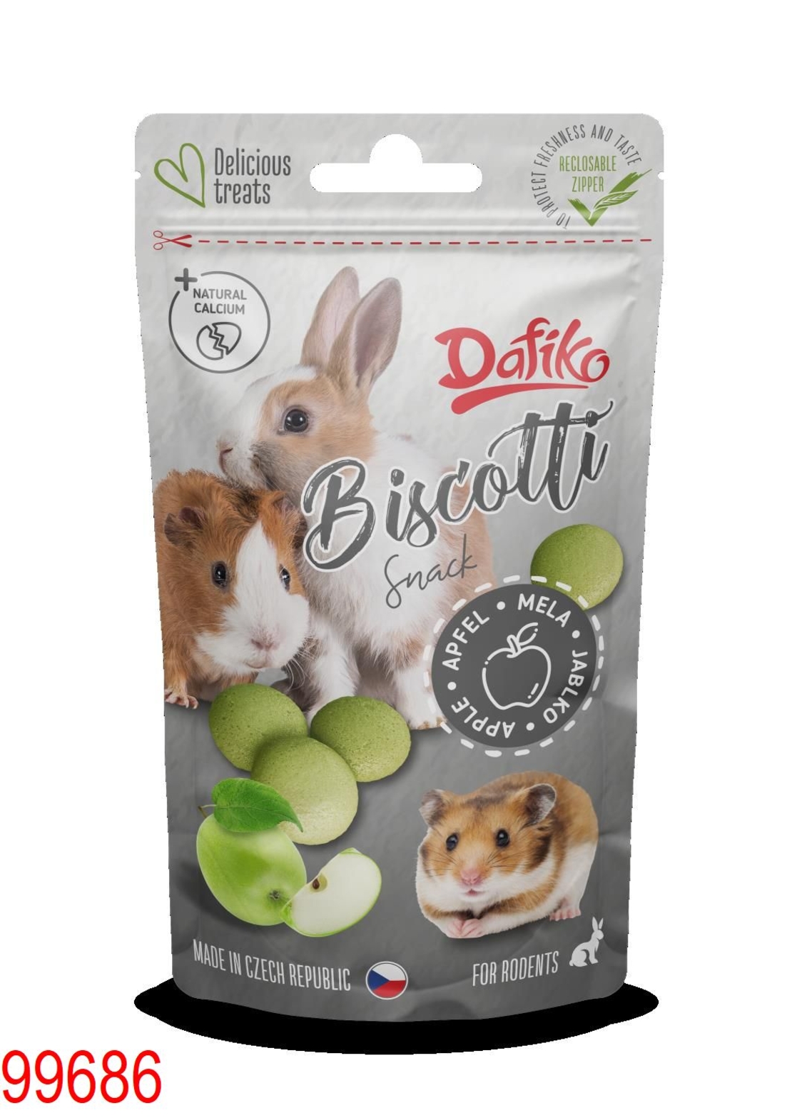 דפיקו למכרסמים מטבעות תפוח 25 גרם