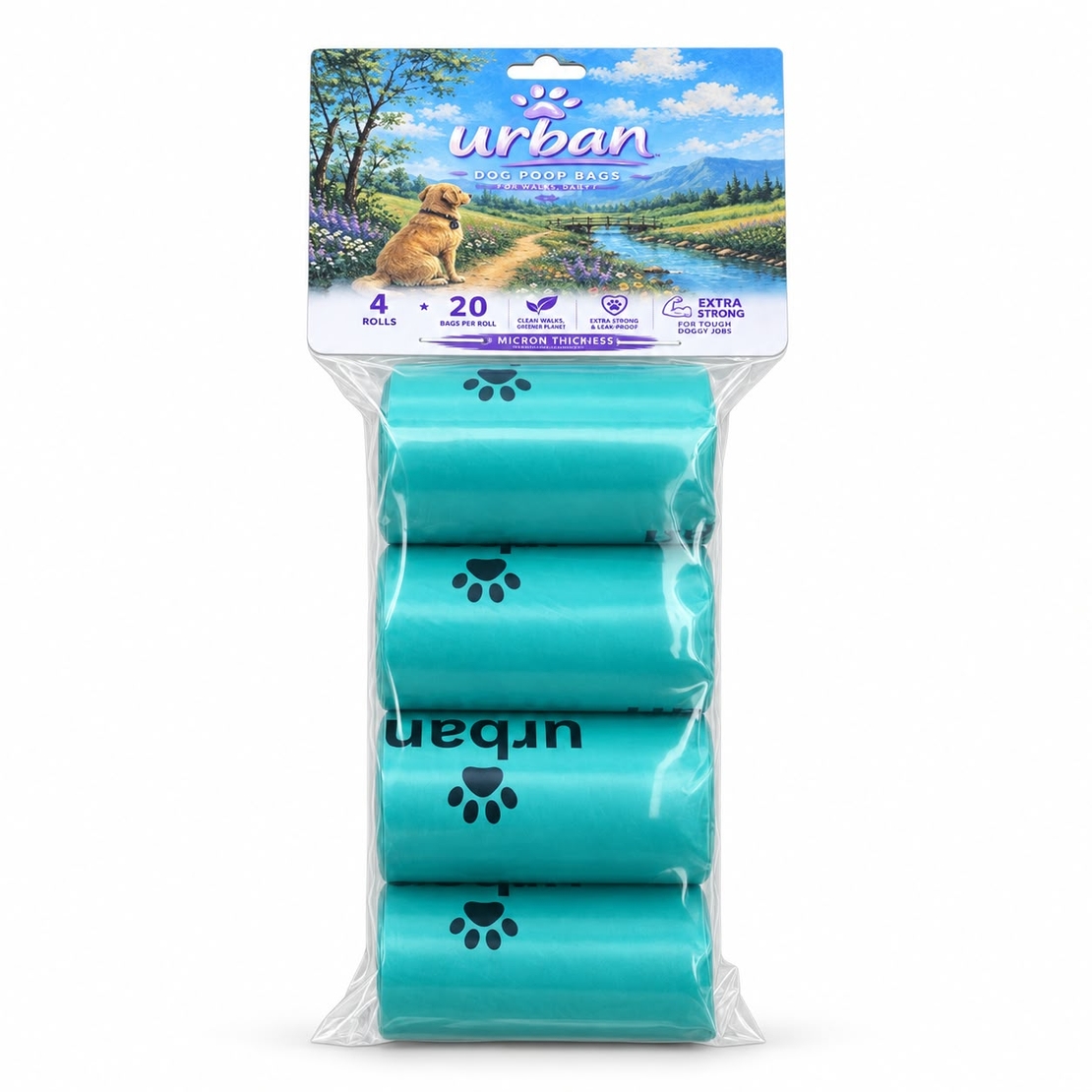 4 גלילי שקיות לאיסוף צואה - אורבן