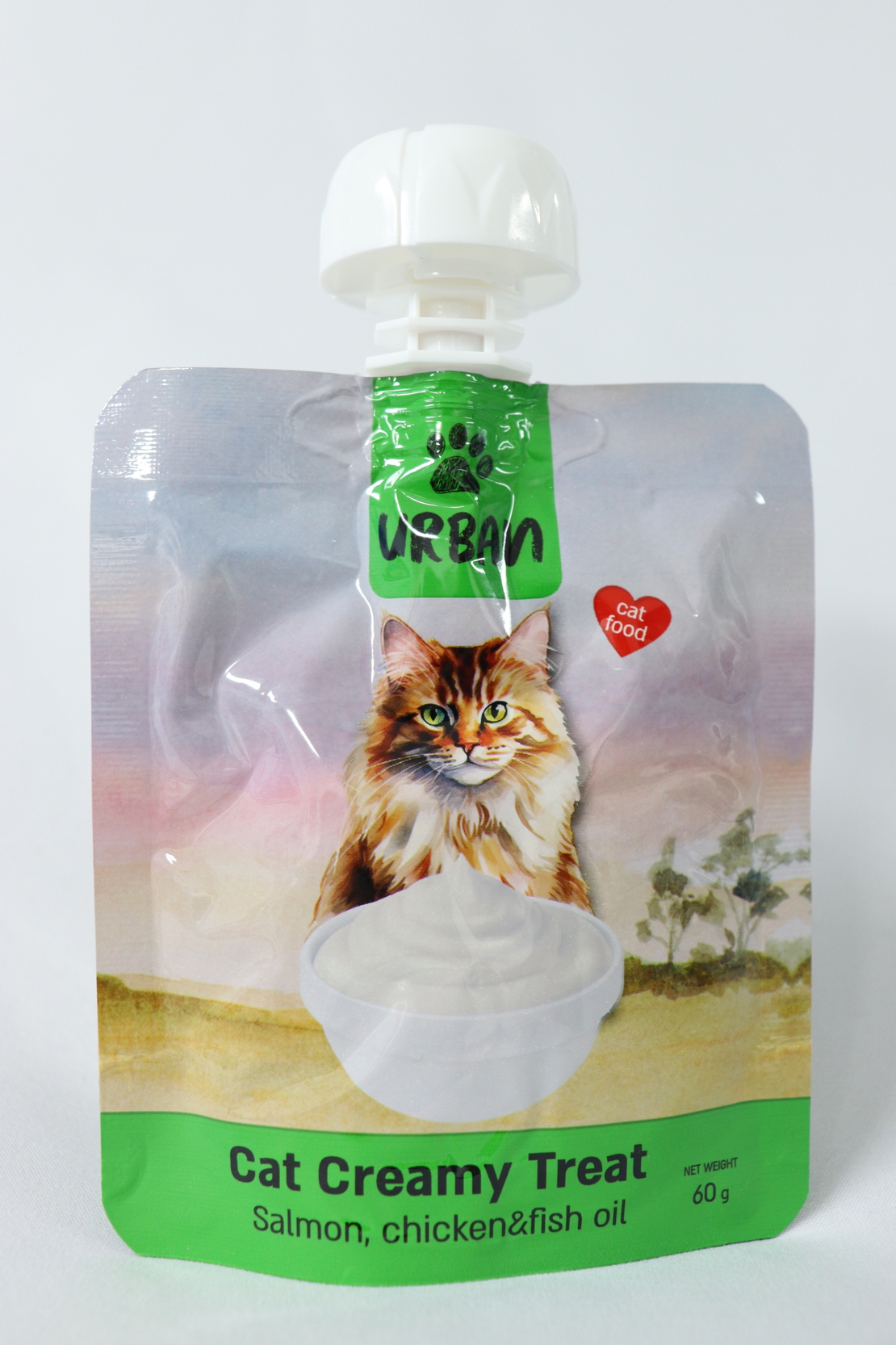 מעדן קרמי (שלוק) לחתול סלמון ושמן דגים