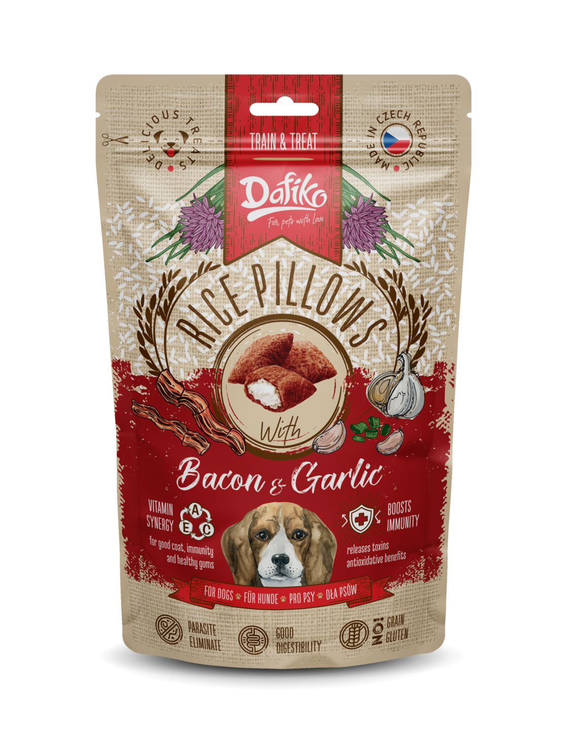 דנטוס כריות לכלבים - בייקון ושום