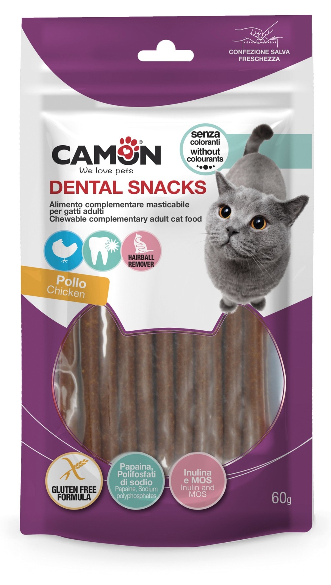 חטיף מקלות עוף לחתול - קמון