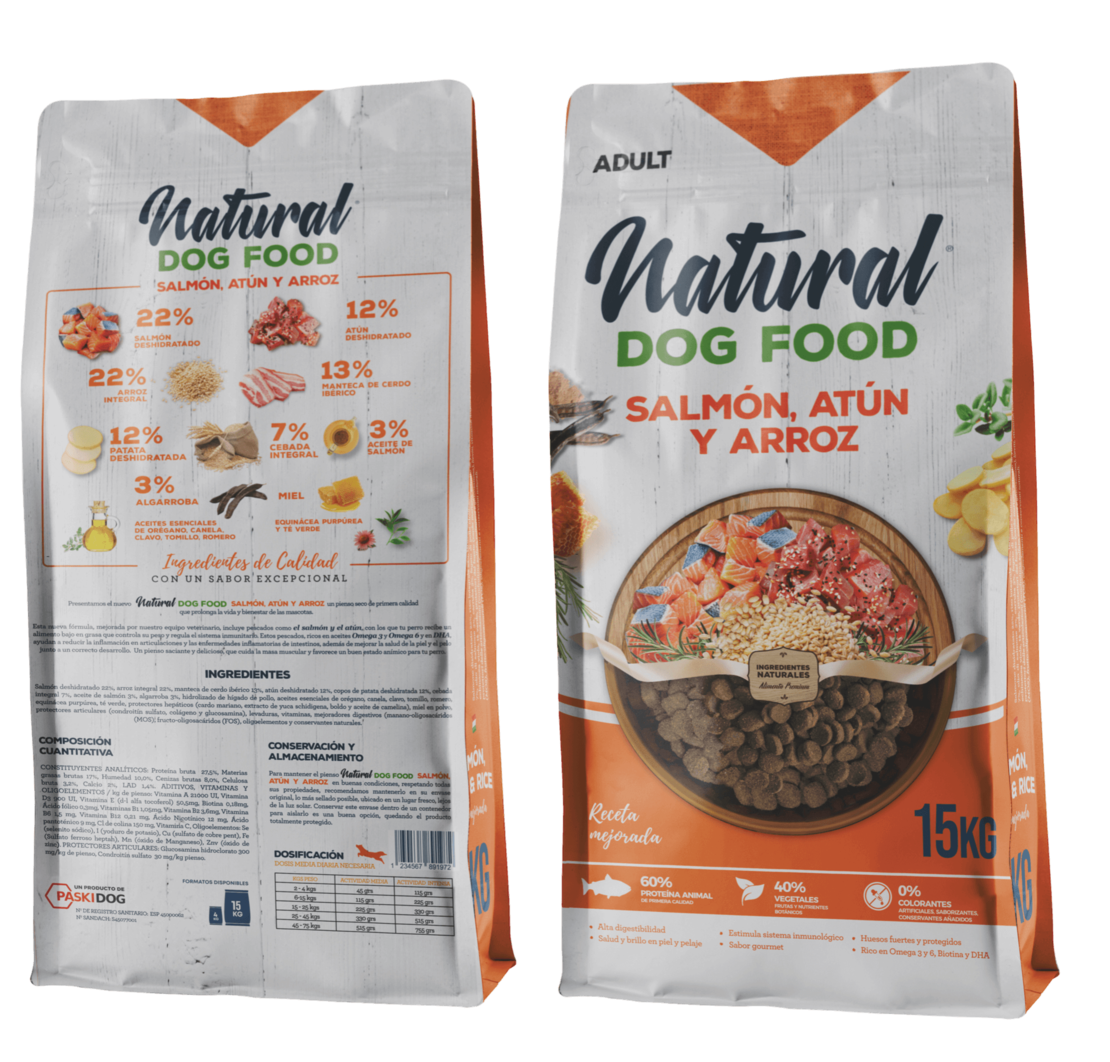 נטורל - מזון לכלבים על בסיס סלמון וטונה 4 ק