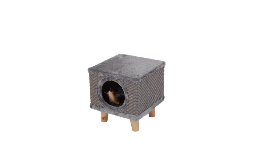 עמוד גירוד עם בית לחתול מידות: 32x32x35h ס