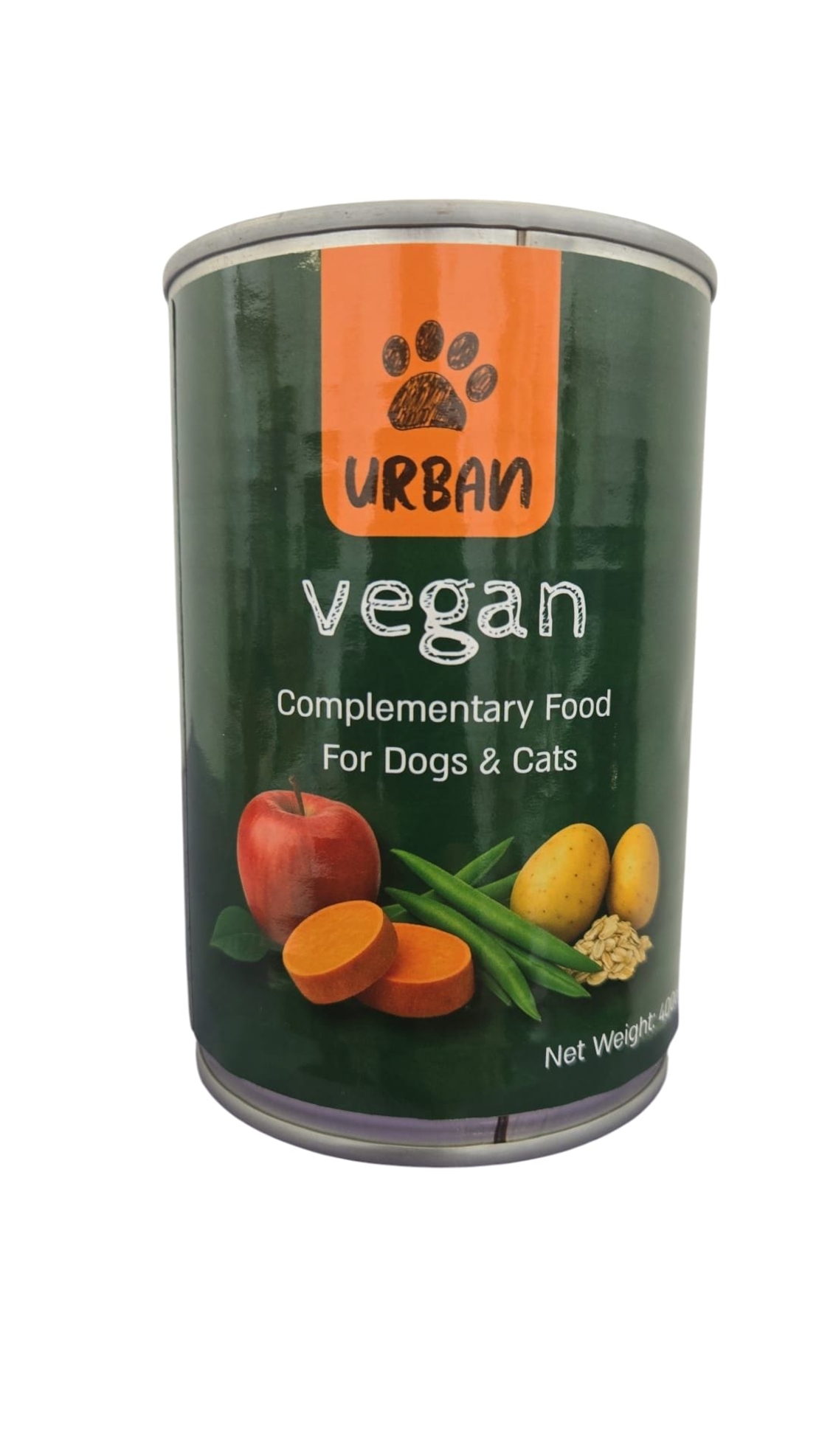 שימור טבעוני אורבן URBAN תפוח, שעועית ירוקה- לכלב/לחתול