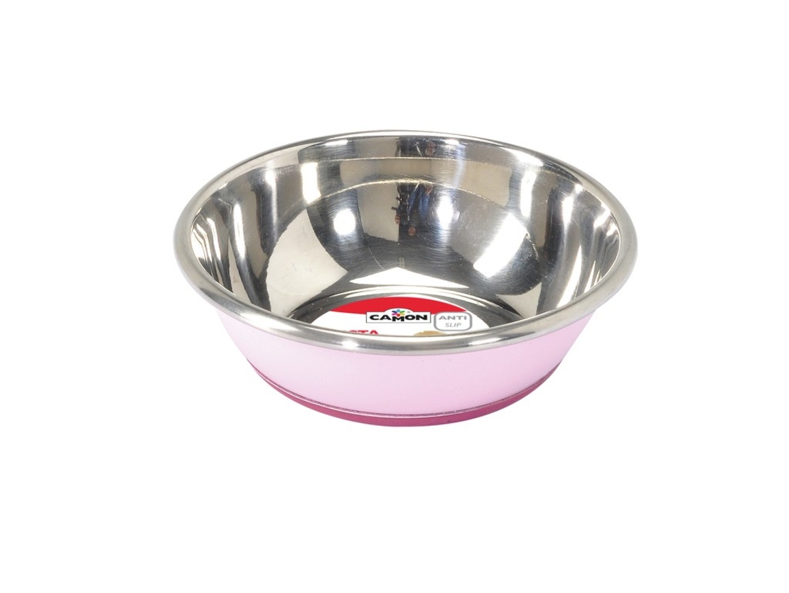 קערת נירוסטה צבעונית עם גומי מונע החלקה - מגוון מידות