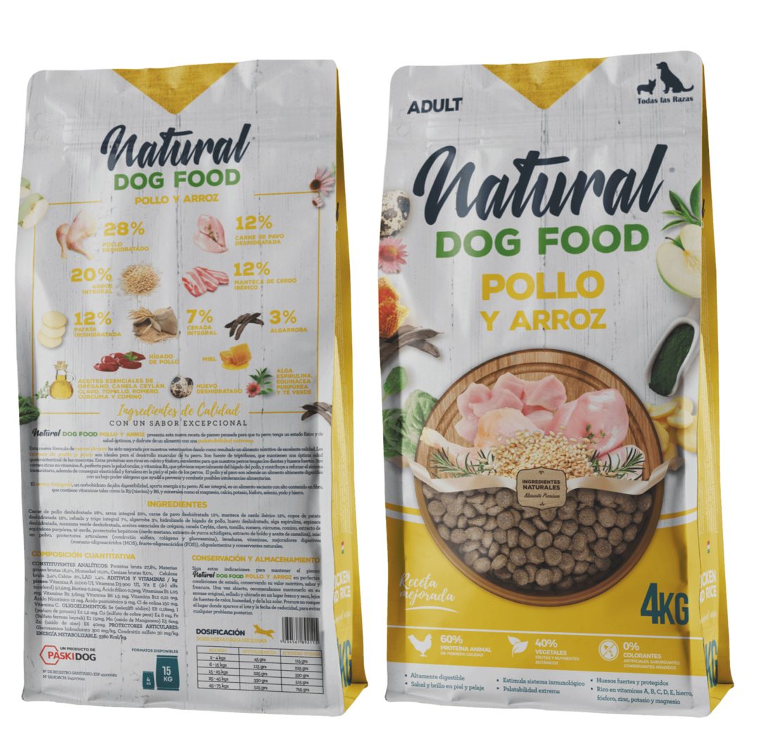 נטורל - מזון לכלבים על בסיס עוף והודו 4 ק