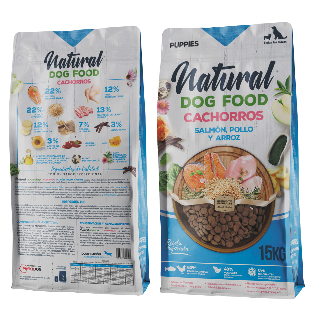 נטורל - מזון לגורי כלבים על בסיס סלמון 4 ק