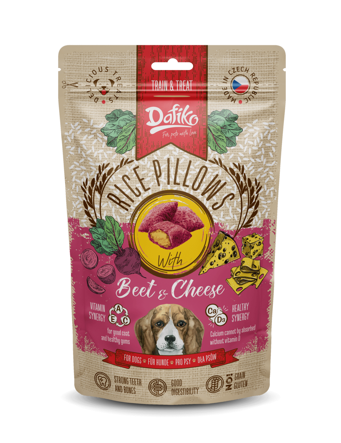 דנטוס כריות לכלבים גבינה וסלק