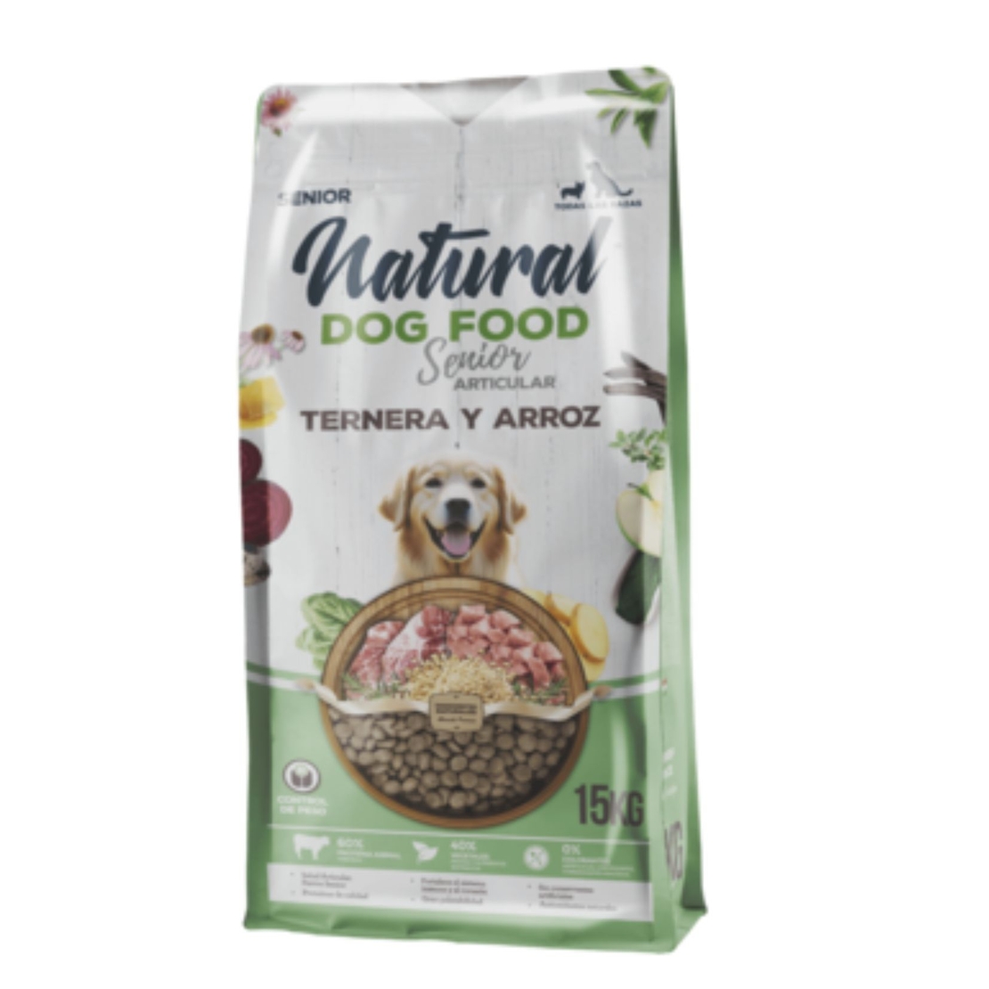 נטורל - מזון לכלבים סניור על בסיס חזיר, עוף, בקר ואורז 15 ק