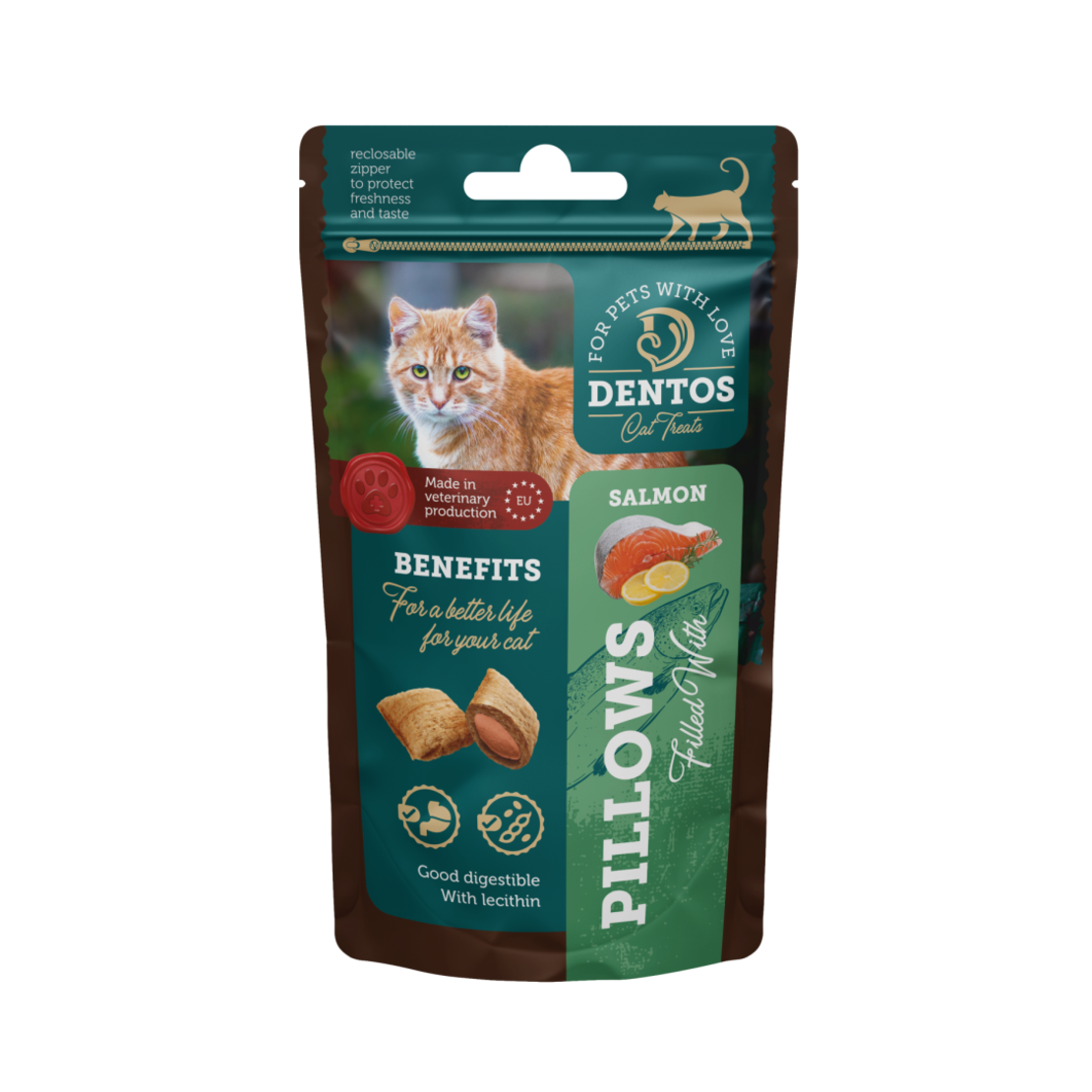 דנטוס כריות סלמון לחתולים