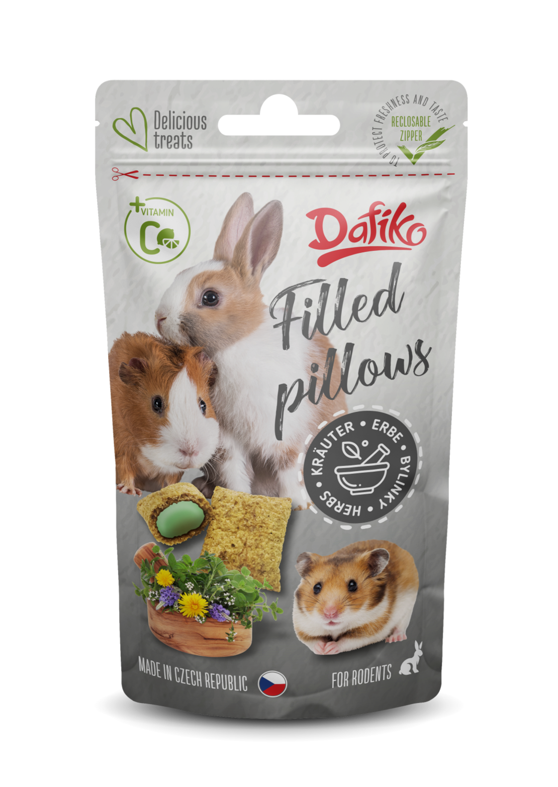 דפיקו למכרסמים חטיף כריות עשבים 40 גרם