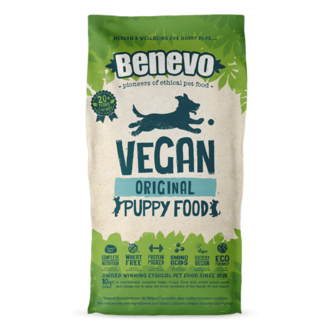 BENEVO מזון טבעוני לגורי כלבים- בנבו - 10 ק
