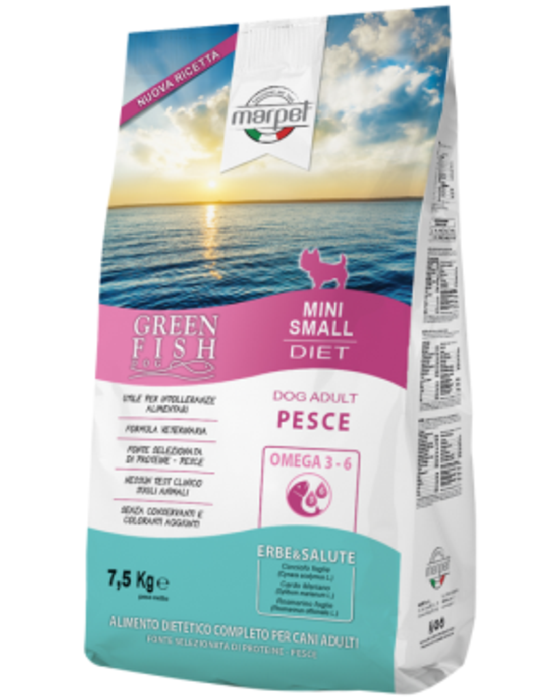 אקוליבריה גרין פיש אוכל היפואלרגני לכלב לגזע קטן 1.5 ק