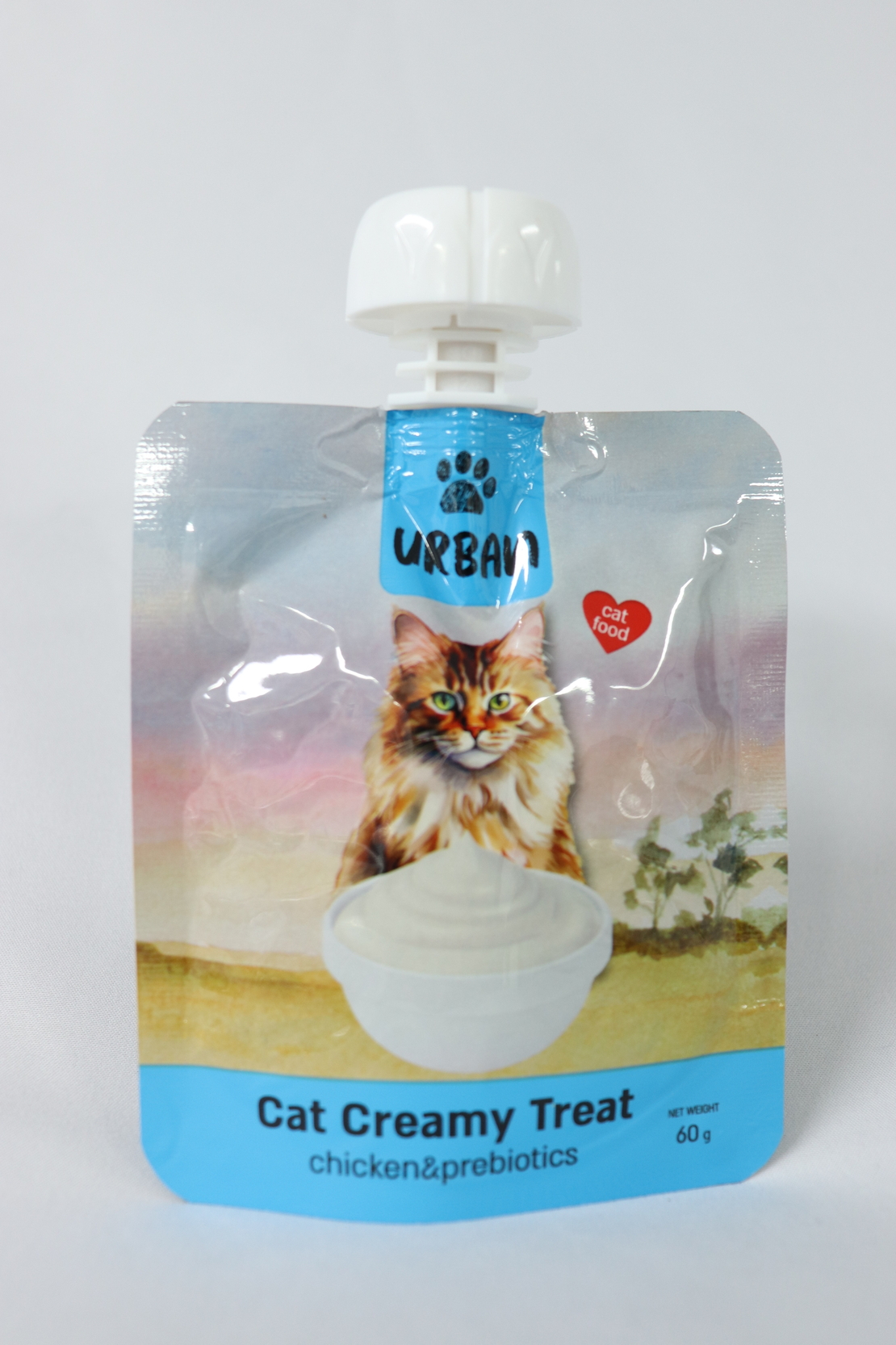 מעדן קרמי (שלוק) לחתול עוף ופרוביוטיקה