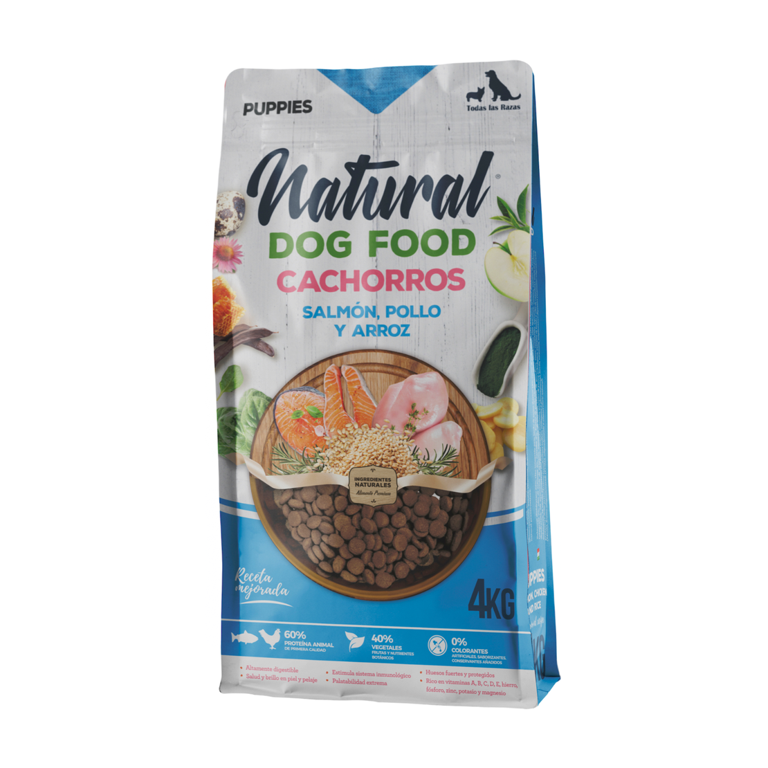 נטורל - מזון לגורי כלבים על בסיס סלמון 4 ק