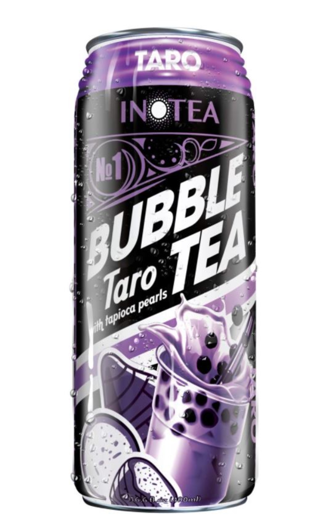Inotea Bubble Taro  Tea with Tapioca Pearls 490ml