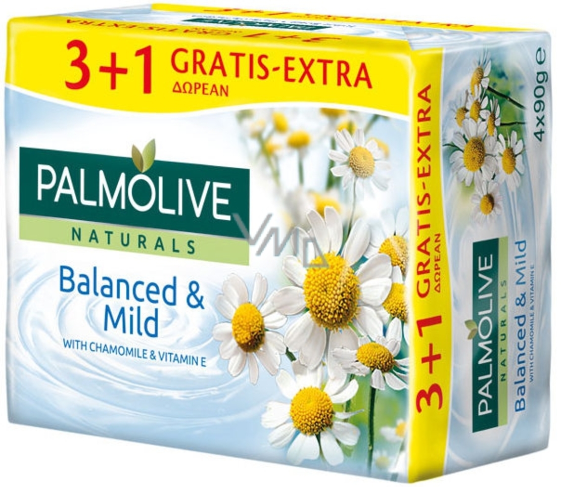Palmolive naturals - Balanced & Mild  With Chamomile & Vitamin E 3+1